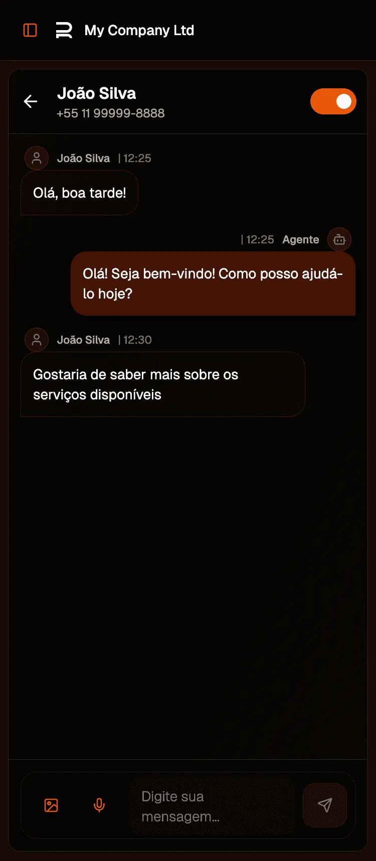 Conversa automatizada no WhatsApp pela Retents